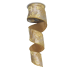 2.5" x 10yd Gold Damask on Beige Ribbon