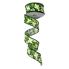 1.5"x10yd Clovers on Green Ribbon