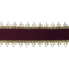 2.5" x 10yd Burgundy Velvet w/ Gold Loop Trim
