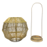 12" Round Wire Gold Lantern