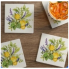 Watercolor Lemons 4 pc Square Coaster Set
