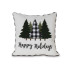 16" Square Indoor Pillow-Happy Holidays Trees