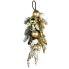 24" White & Gold Decorative Teardrop