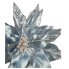 20" Poinsettia Stem- Light Blue