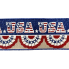 2.5" x 10yd Glittery USA Bunting Ribbon