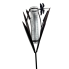 35" Cattails w/ Dragonfly Rain Gage Lawn Art