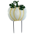 24" Metal Pumpkin Yard Stake- White