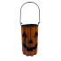 10" Metal jack o'lantern bucket