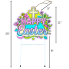 25" Happy Easter Metal Yard Stake - Gradient