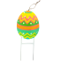17" Easter Egg Metal Yard Stake - Playful Patterns