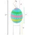 17" Easter Egg Metal Yard Stake - Playful Polka Stripe