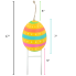 17" Easter Egg Metal Yard Stake - Playful Stripes