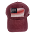 Burgundy Denim USA Hat