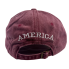Burgundy Denim USA Hat