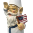 12" Resin Garden Gnome - Navy