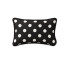 13" x 20" Polka Dot Black Outdoor Pillow