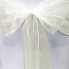 Organza Chair Bow Sash - Ivory