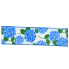 2.5" x 10yd Blue Hydrangeas on White Ribbon