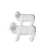 Ceramic Back Standing Cow Figurine - White