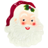 14.5" Ceramic Santa Face Holiday Plate