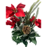 22" Poinsettia & Pine Mixed Bush