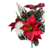 19" Poinsettia & Mum Mixed Bush