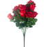 21" Rose & Bud Bush - Red