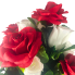 21" Rose & Bud Bush - Red & White