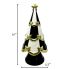 10" Ceramic Black Stripe Gold Bow Tree