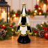 10" Ceramic Black Stripe Gold Bow Tree