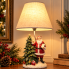 19" Christmas Tree & Santa Lamp