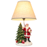 19" Christmas Tree & Santa Lamp