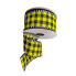 1.5inch x 10yd Yellow and Black Checker with Black and White Edges