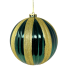 6" Green, Red & Gold Ball Ornament Set