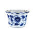 4.75" Pie Rim Floral Planter - Blue & White