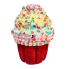 7" Cupcake Ornament