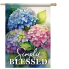 Simply Blessed Hydrangeas House Flag