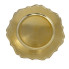 13" Rnd Plastic Scallop Edge Charger Plate- Shiny Gold