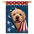 Patriotic Puppy House Flag