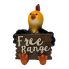 6" Chicken with Sign Figurine