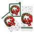 3 pc Winter Cardnal Kitchen Linen Set