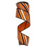 2.5" x 10yd Orange, Black Glitter, & White Vertical Striped Ribbon