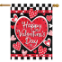 Valentine's Check House Flag