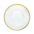 13" Rnd Clear Ribbed Charger Plate w/ Gold Trim