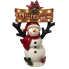 Welcome Snowman Sign with Solar Lights