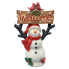Welcome Snowman Sign with Solar Lights