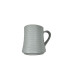 White Ridged Coffee Mug