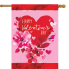 Heart and Flowers House Flag