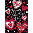 Black and Red Hearts Garden Flag