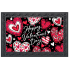 Black and Red Hearts Doormat